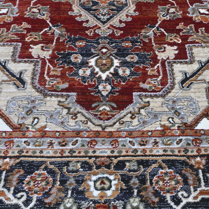 Crimson Red Turkish Rug 5X8 FT