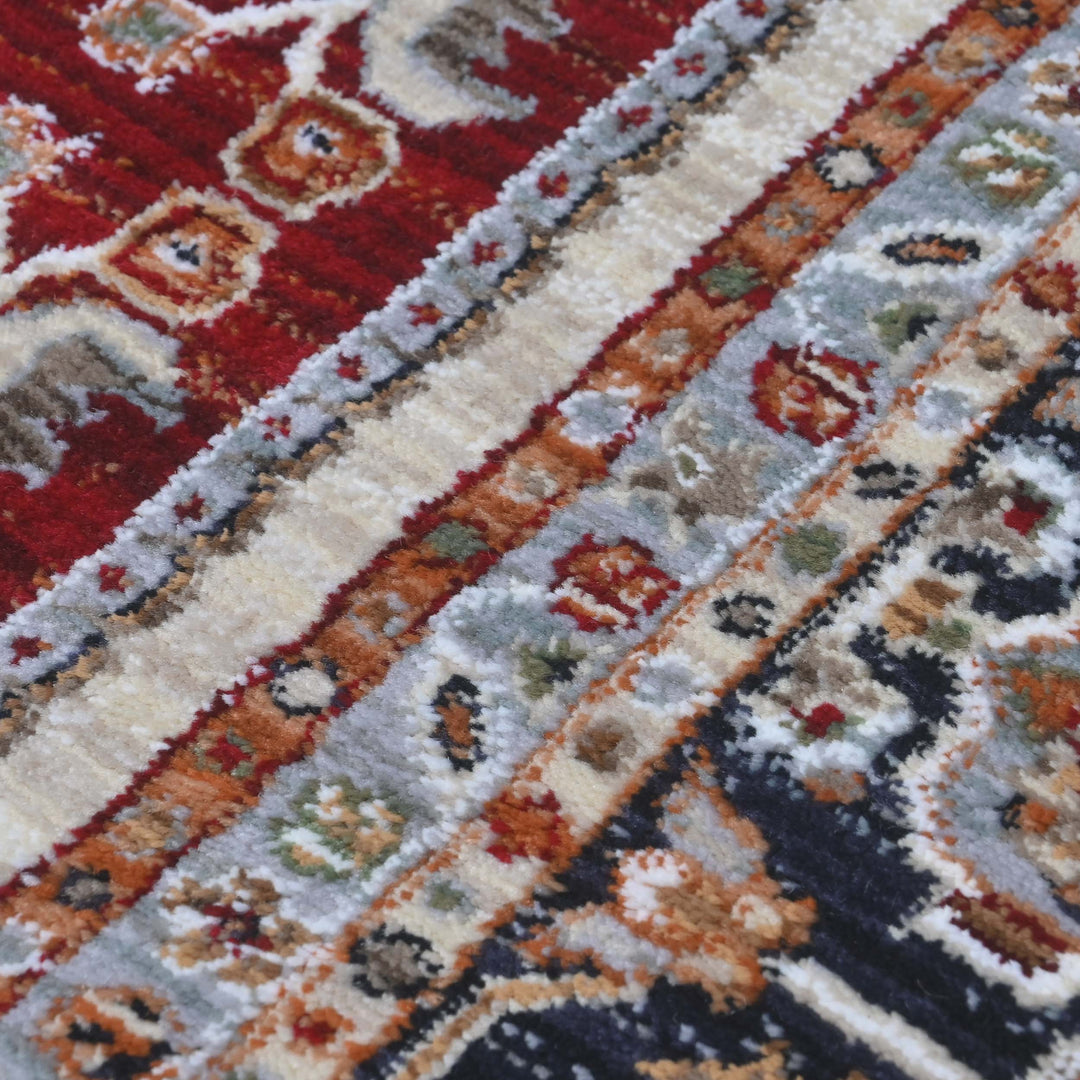 Crimson Red Turkish Rug 5X8 FT