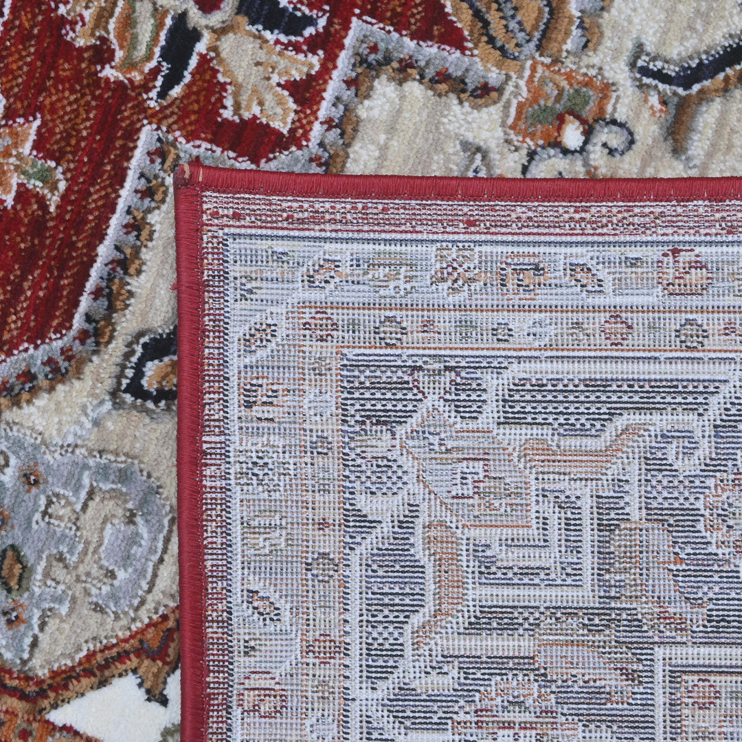 Crimson Red Turkish Rug 5X8 FT