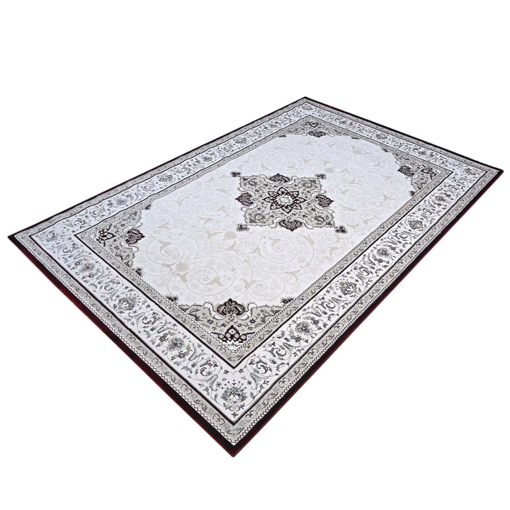 Warm Ivory & Cream Turkish Rug 7x10 ft