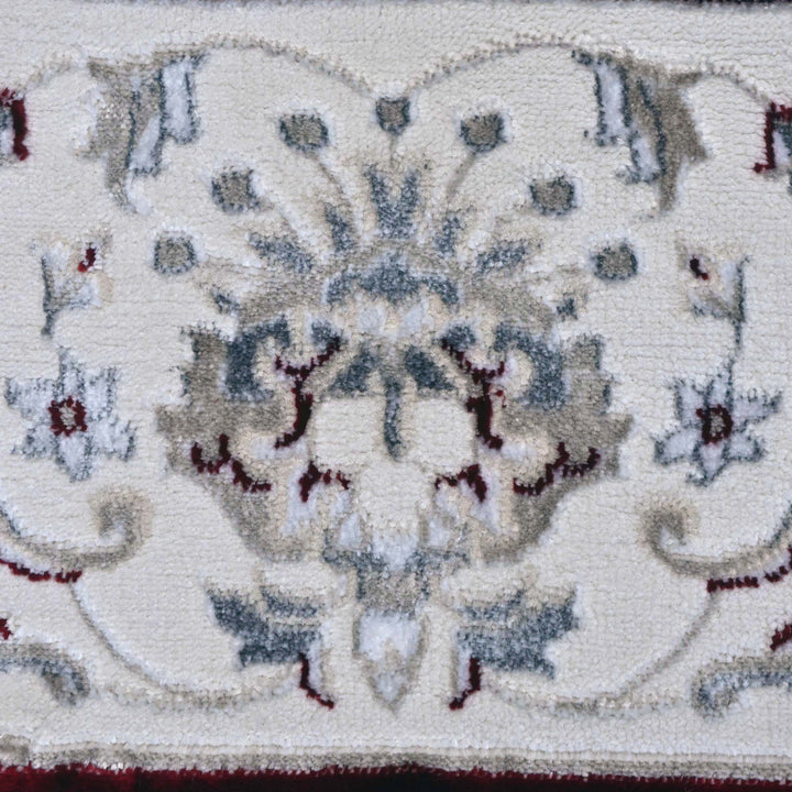 Warm Ivory & Cream Turkish Rug 7x10 ft