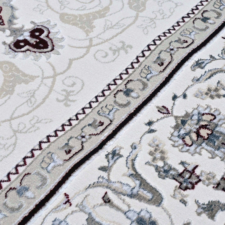 Warm Ivory & Cream Turkish Rug 7x10 ft