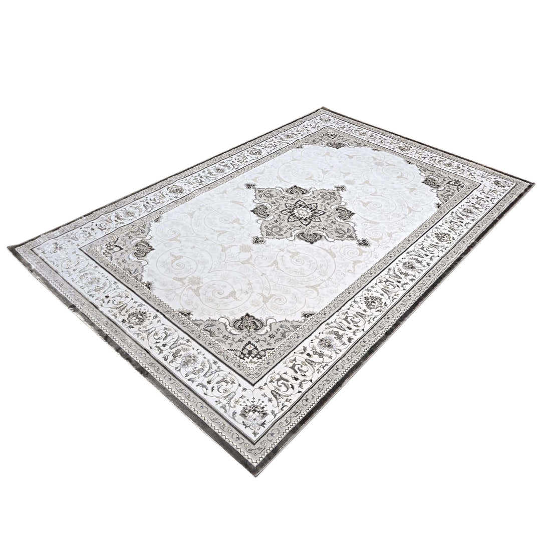 Antique White Turkish Rug 7x10 ft