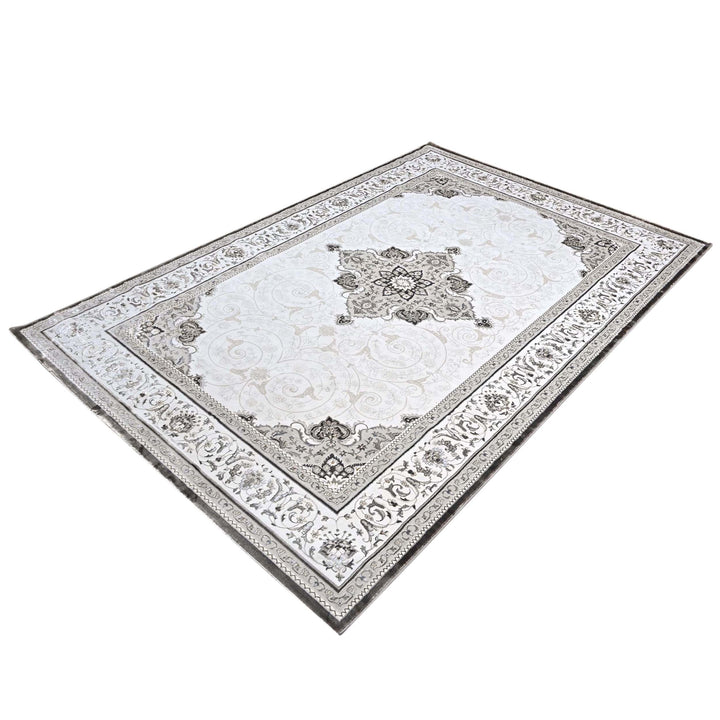 Antique White Turkish Rug 7x10 ft