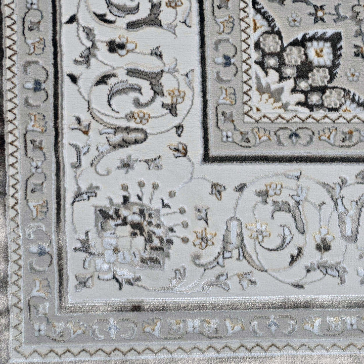 Antique White Turkish Rug 7x10 ft