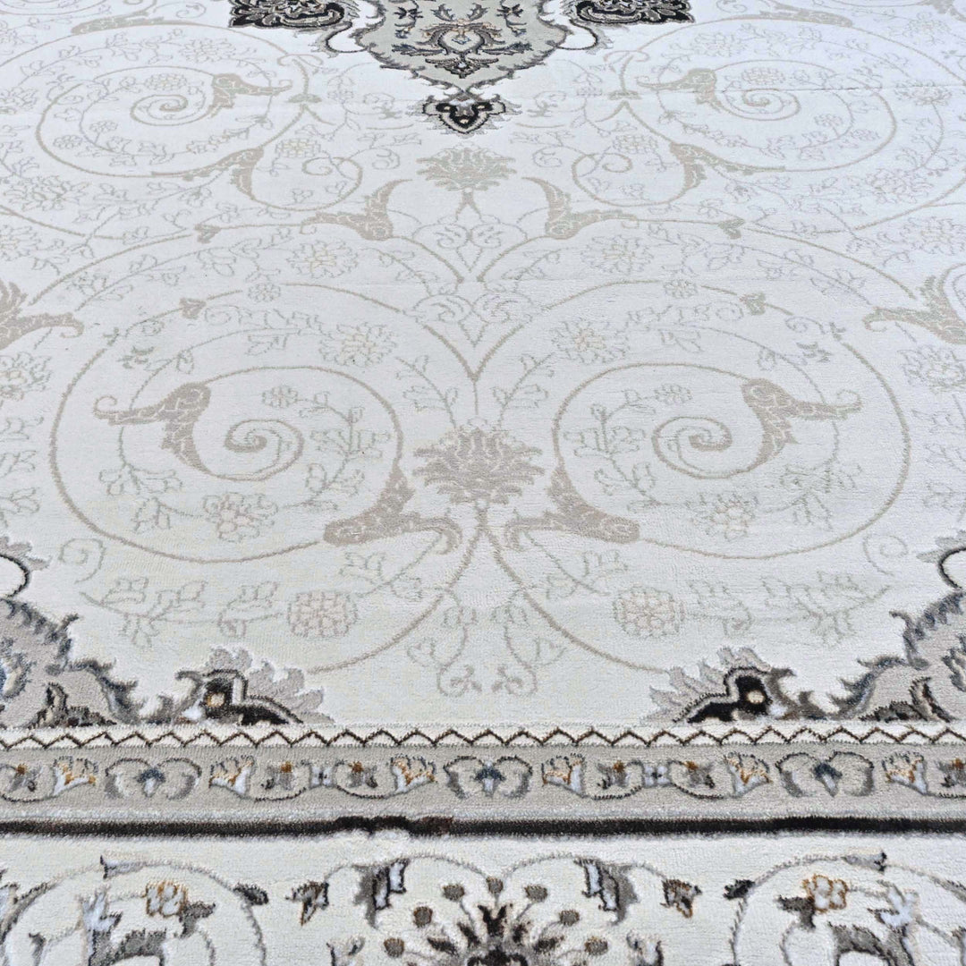 Antique White Turkish Rug 7x10 ft