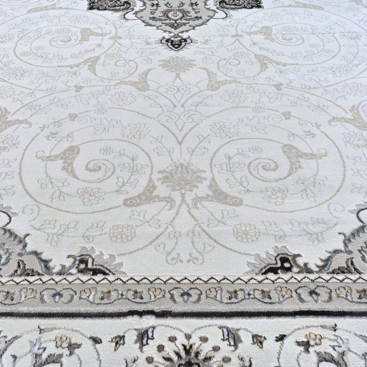 Antique White Turkish Rug 7x10 ft