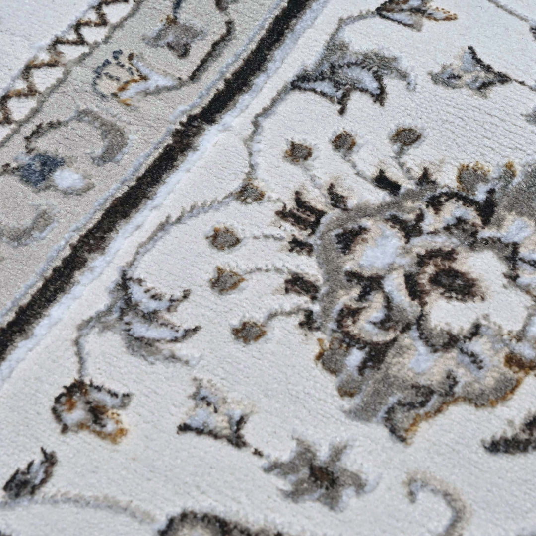 Antique White Turkish Rug 7x10 ft