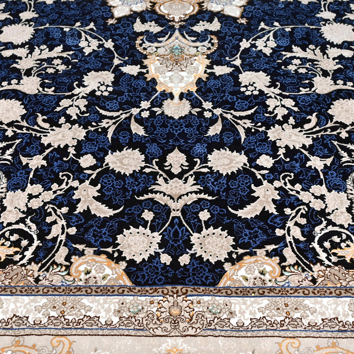 Navy Blue Persian Khas Rug  5X8 ft