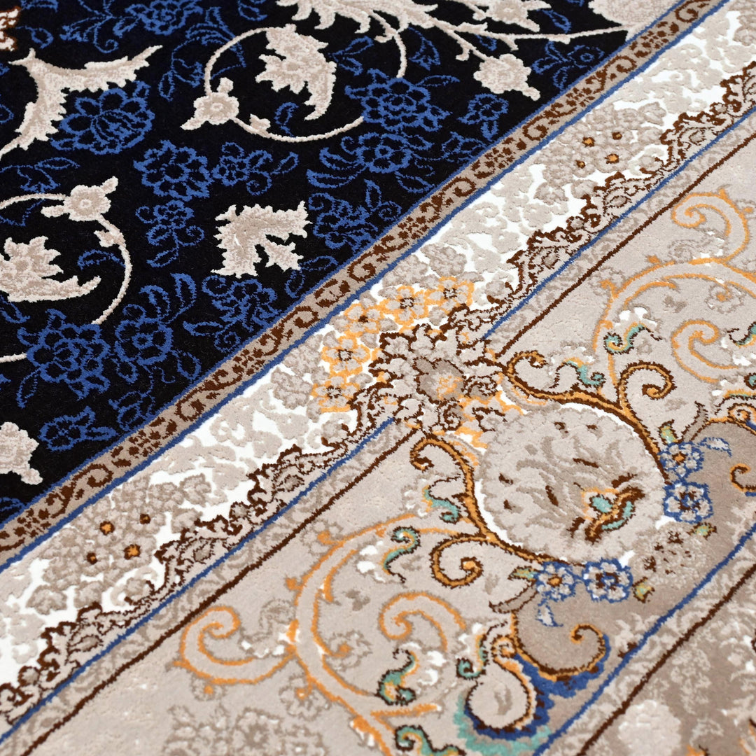 Navy Blue Persian Khas Rug  5X8 ft