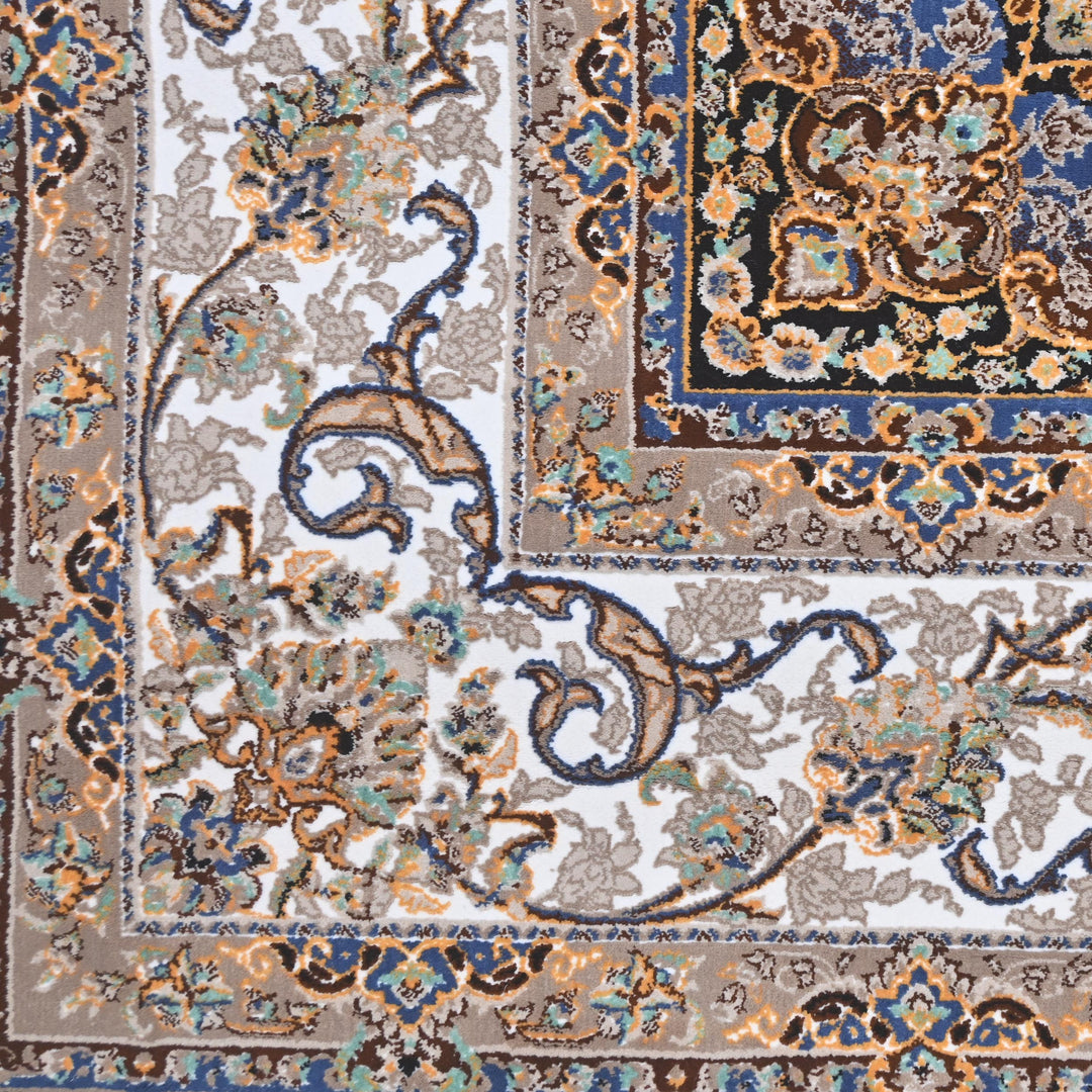 Charcoal Grey Persian Khas Rug  5X8 ft