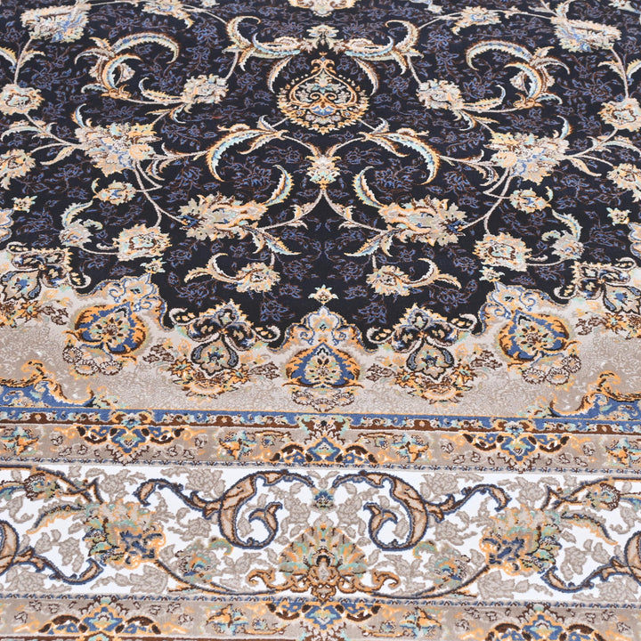 Charcoal Grey Persian Khas Rug  5X8 ft