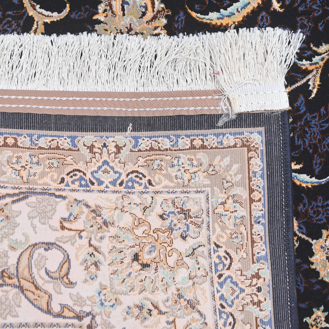 Charcoal Grey Persian Khas Rug  5X8 ft