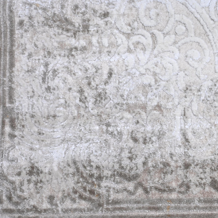 Grey Vintage Turkish Rug 5X8 ft