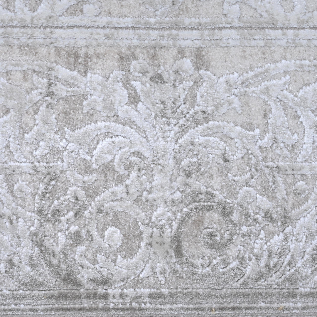 Grey Vintage Turkish Rug 5X8 ft