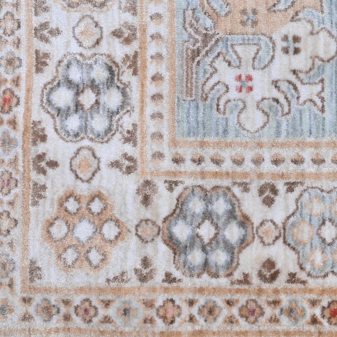 Blue Grey Turkish Rug 5X8 ft