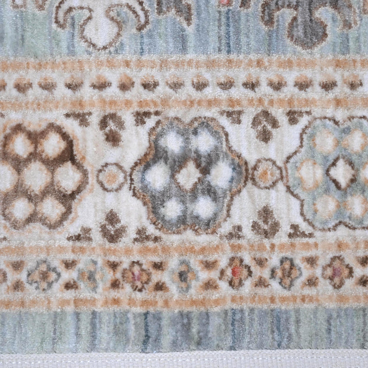 Blue Grey Turkish Rug 5X8 ft