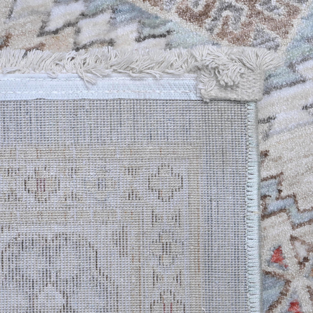 Blue Grey Turkish Rug 5X8 ft