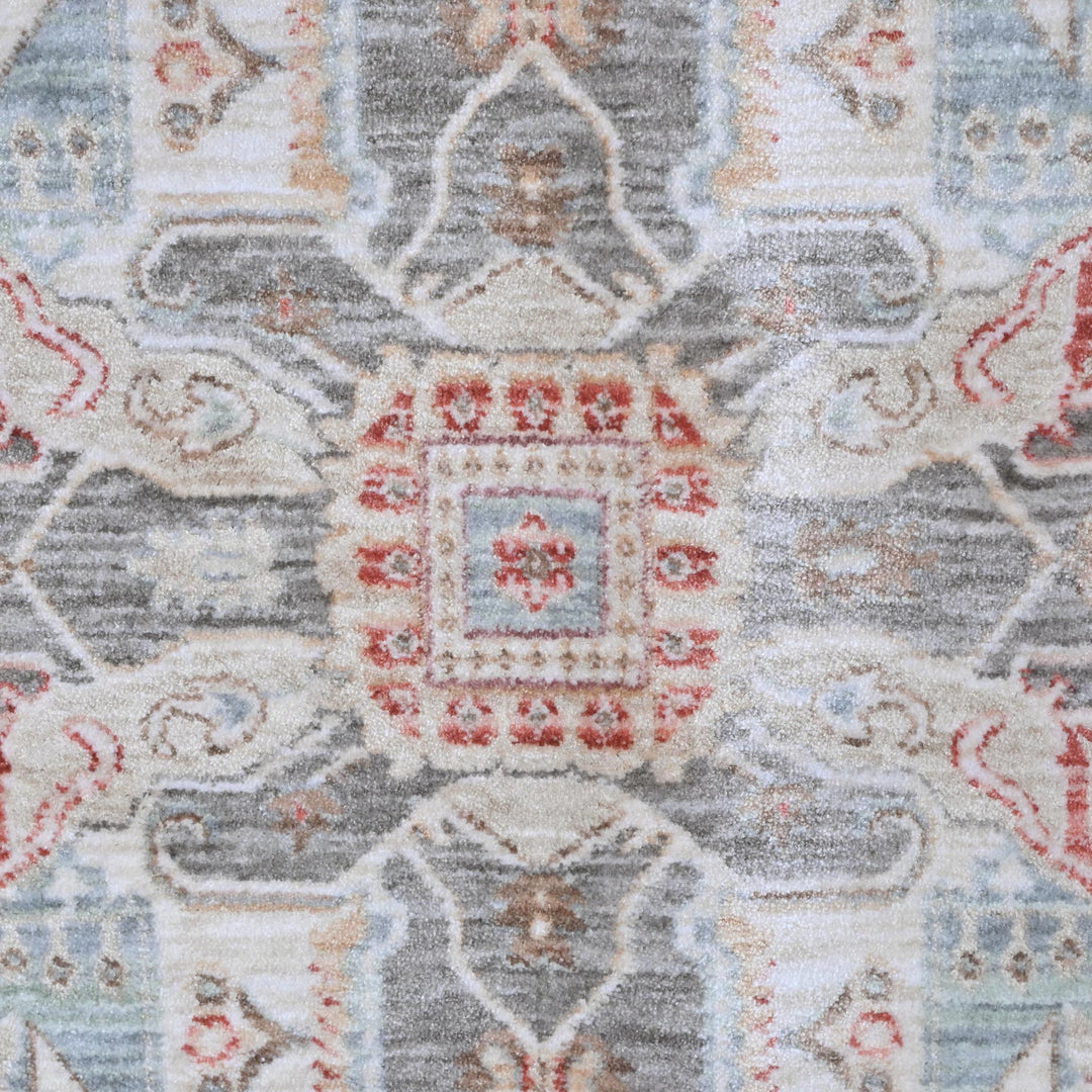 Blue Grey Turkish Rug 5X8 ft