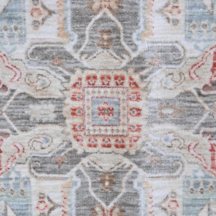 Blue Grey Turkish Rug 5X8 ft