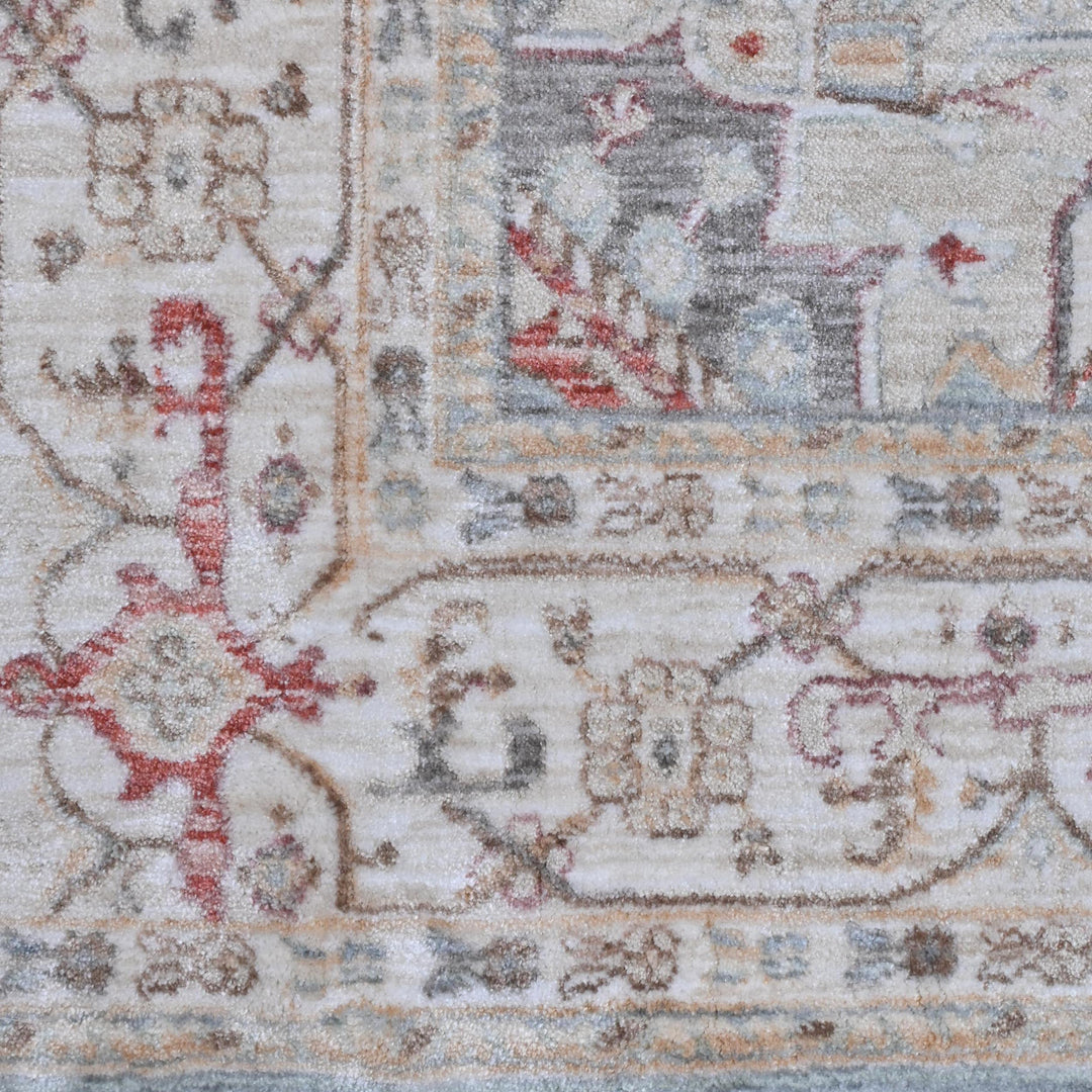 Blue Grey Turkish Rug 5X8 ft