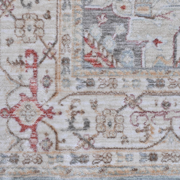 Blue Grey Turkish Rug 5X8 ft