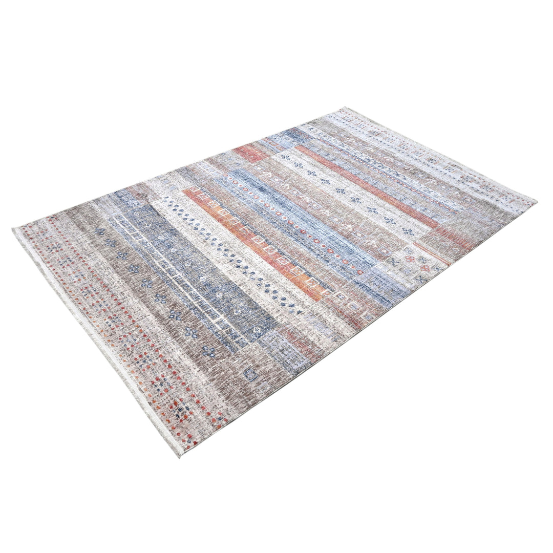 Multi-Color Vintage Turkish Rug 5X8 ft