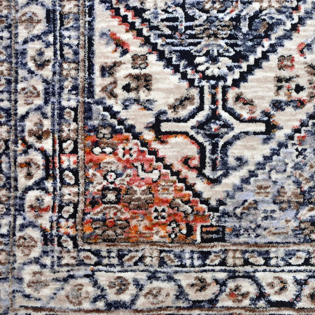 Grey Cream Vintage Turkish Rug 5X8 ft