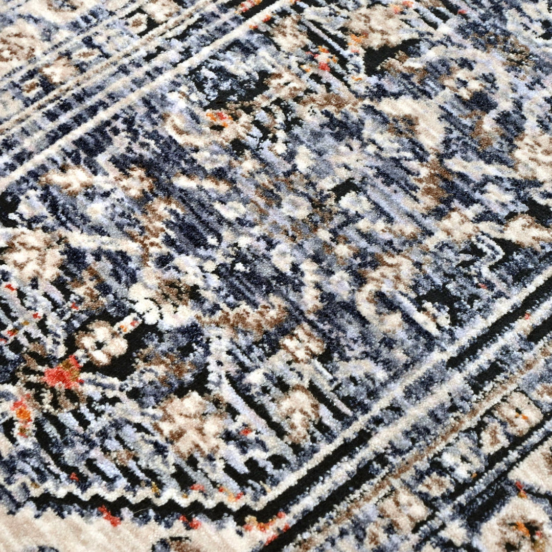 Grey Cream Vintage Turkish Rug 5X8 ft