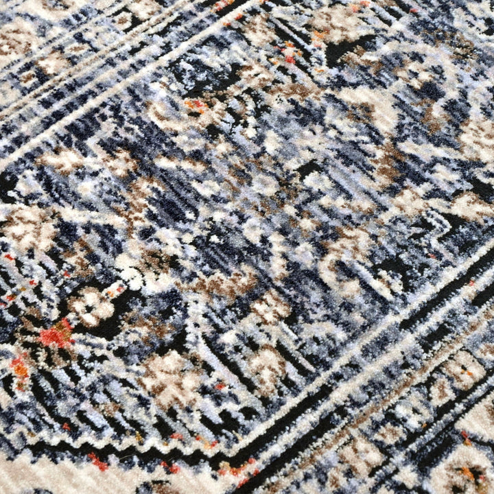 Grey Cream Vintage Turkish Rug 5X8 ft