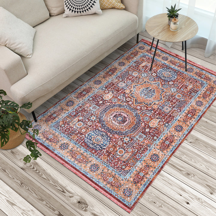 Rust Traditional Turkish Rug 5X8 ft