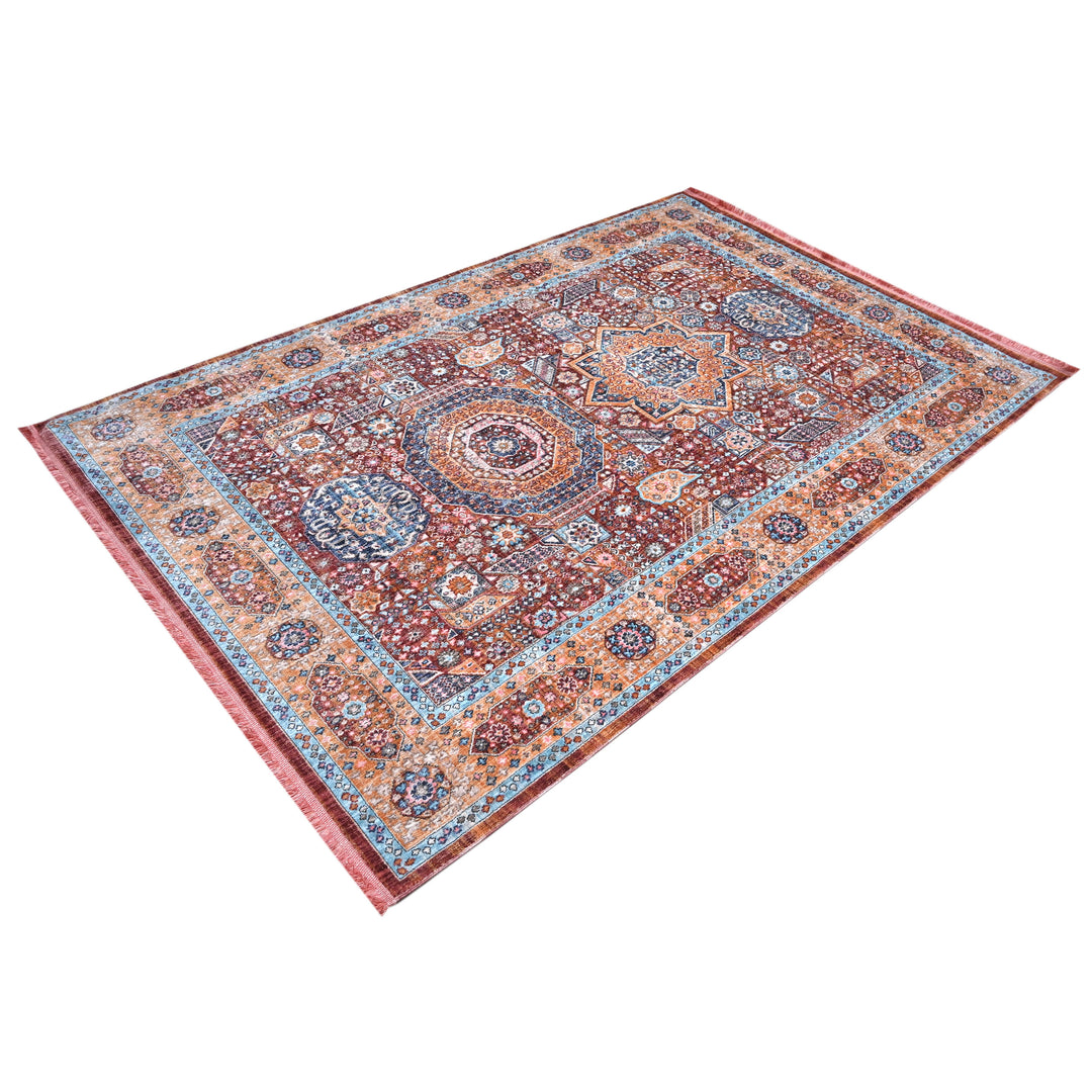 Rust Traditional Turkish Rug 5X8 ft