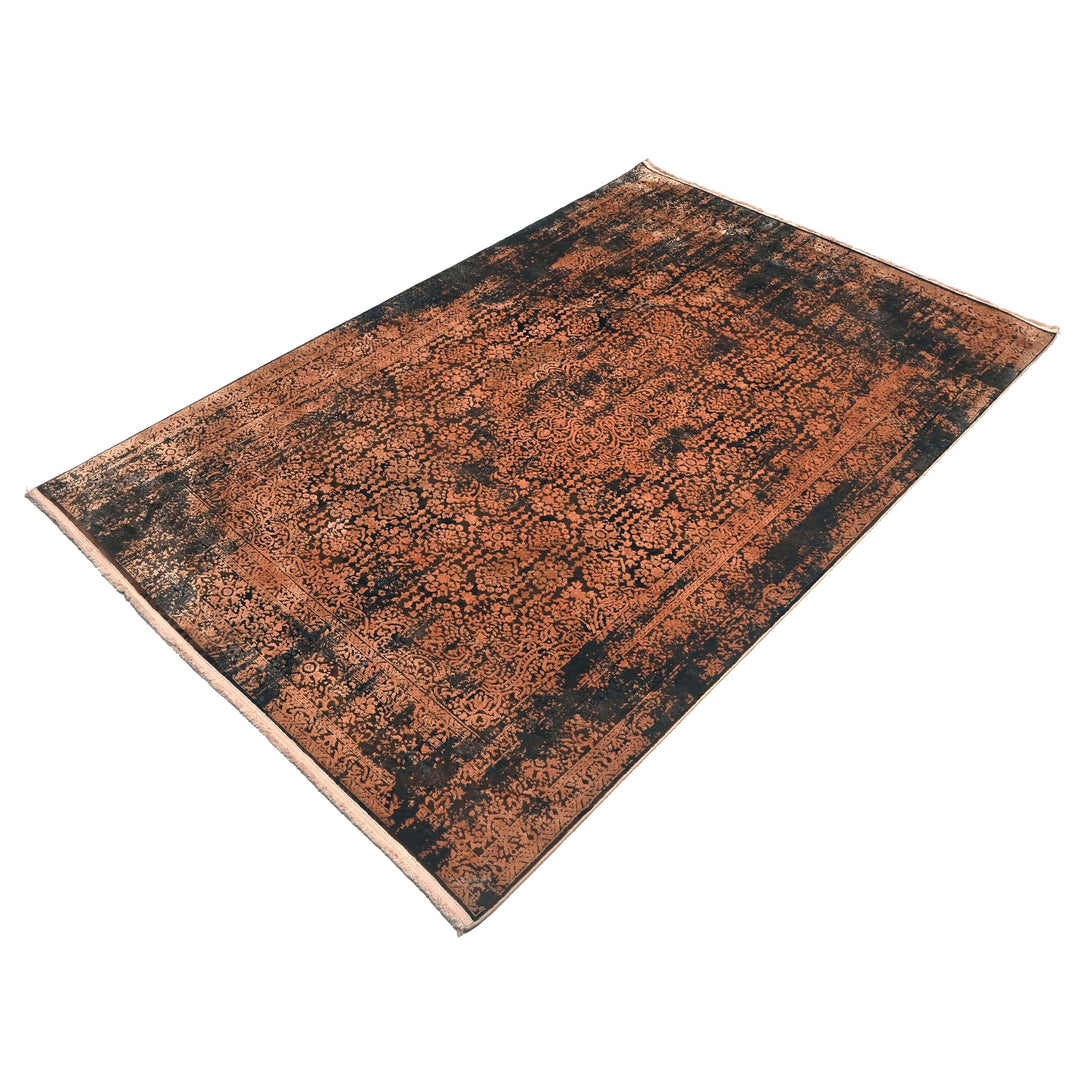 Terracotta Orange Turkish Rug 5X8 FT