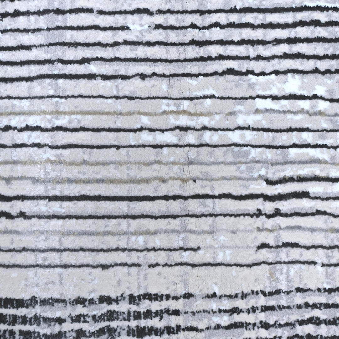 Grey Geometric Turkish Rug 5X8 ft