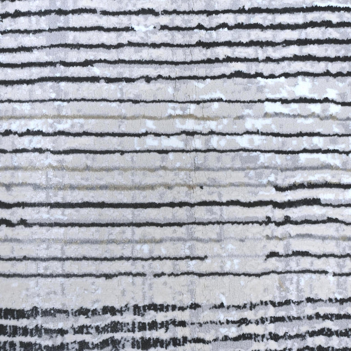 Grey Geometric Turkish Rug 5X8 ft