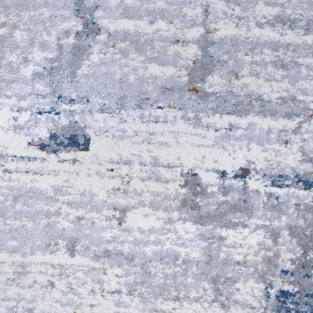 Grey Abstract Turkish Rug 4x6 Ft