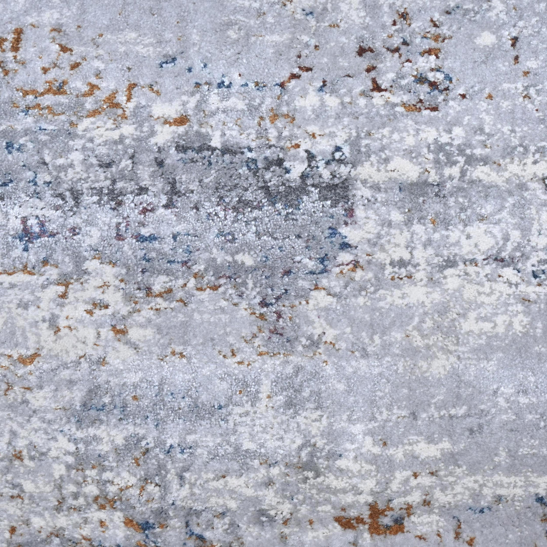 Grey Abstract Turkish Rug 4x6 Ft