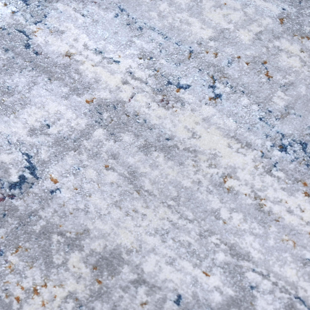 Grey Abstract Turkish Rug 4x6 Ft