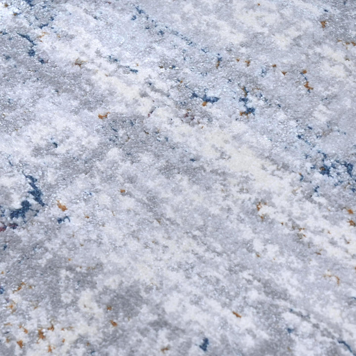 Grey Abstract Turkish Rug 4x6 Ft