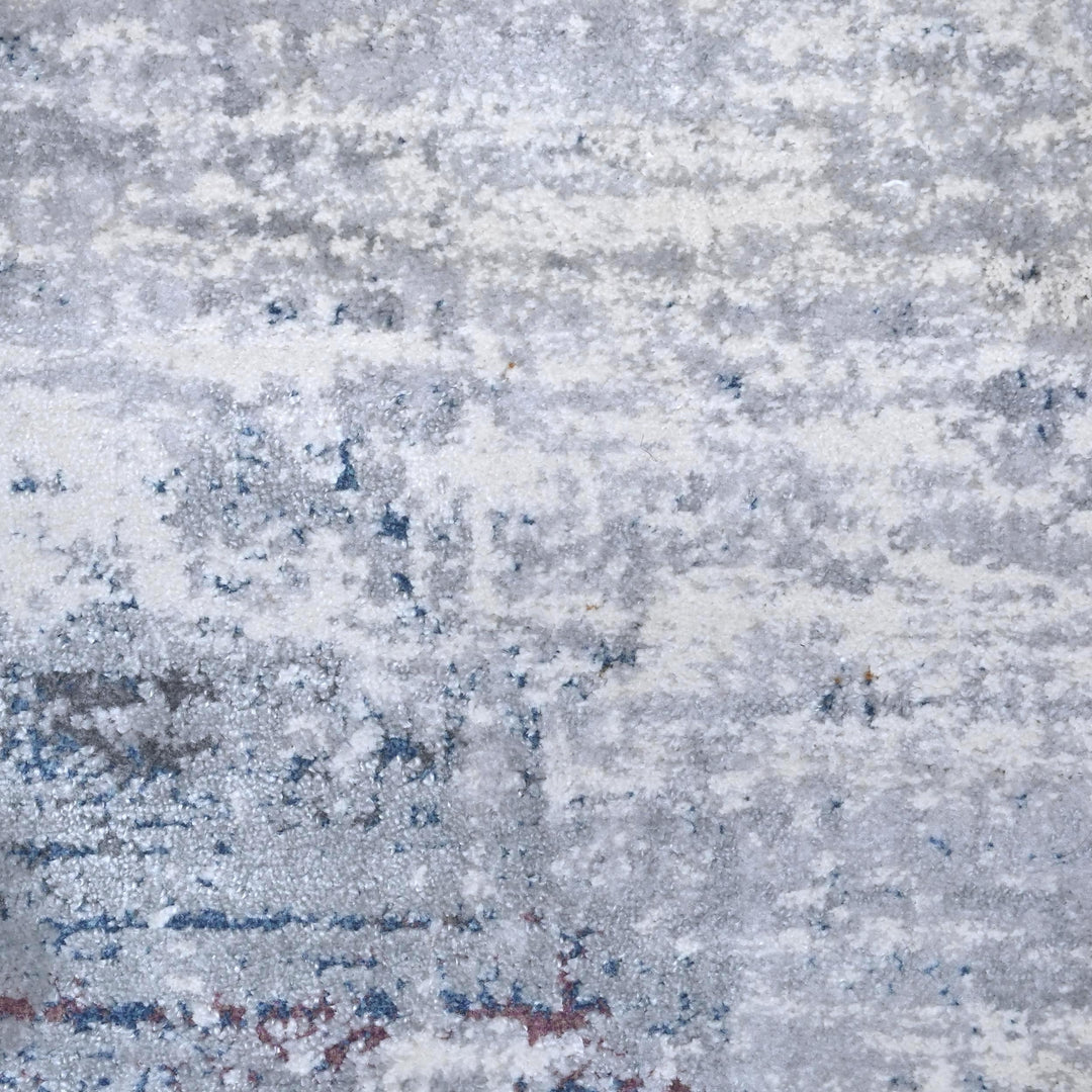 Grey Abstract Turkish Rug 4x6 Ft