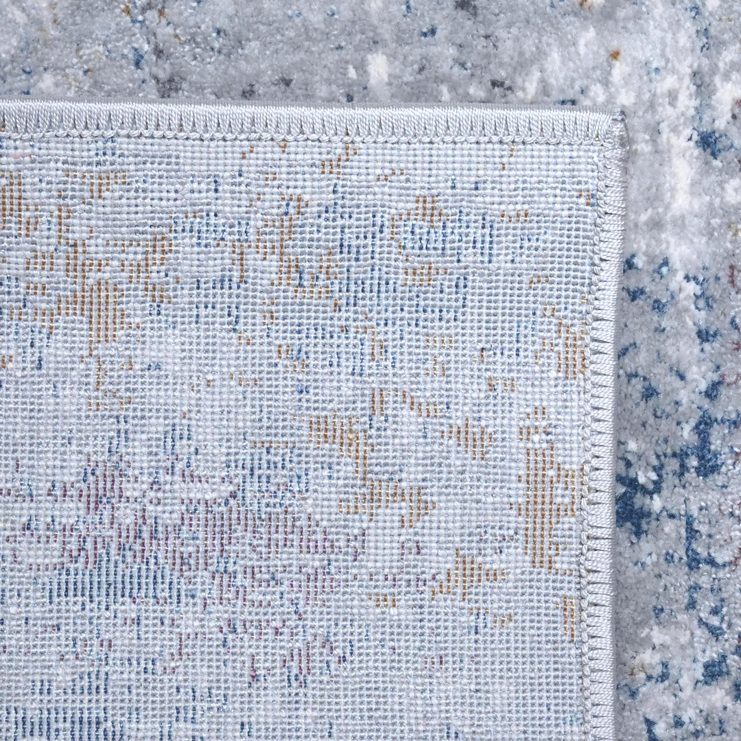 Grey Abstract Turkish Rug 4x6 Ft