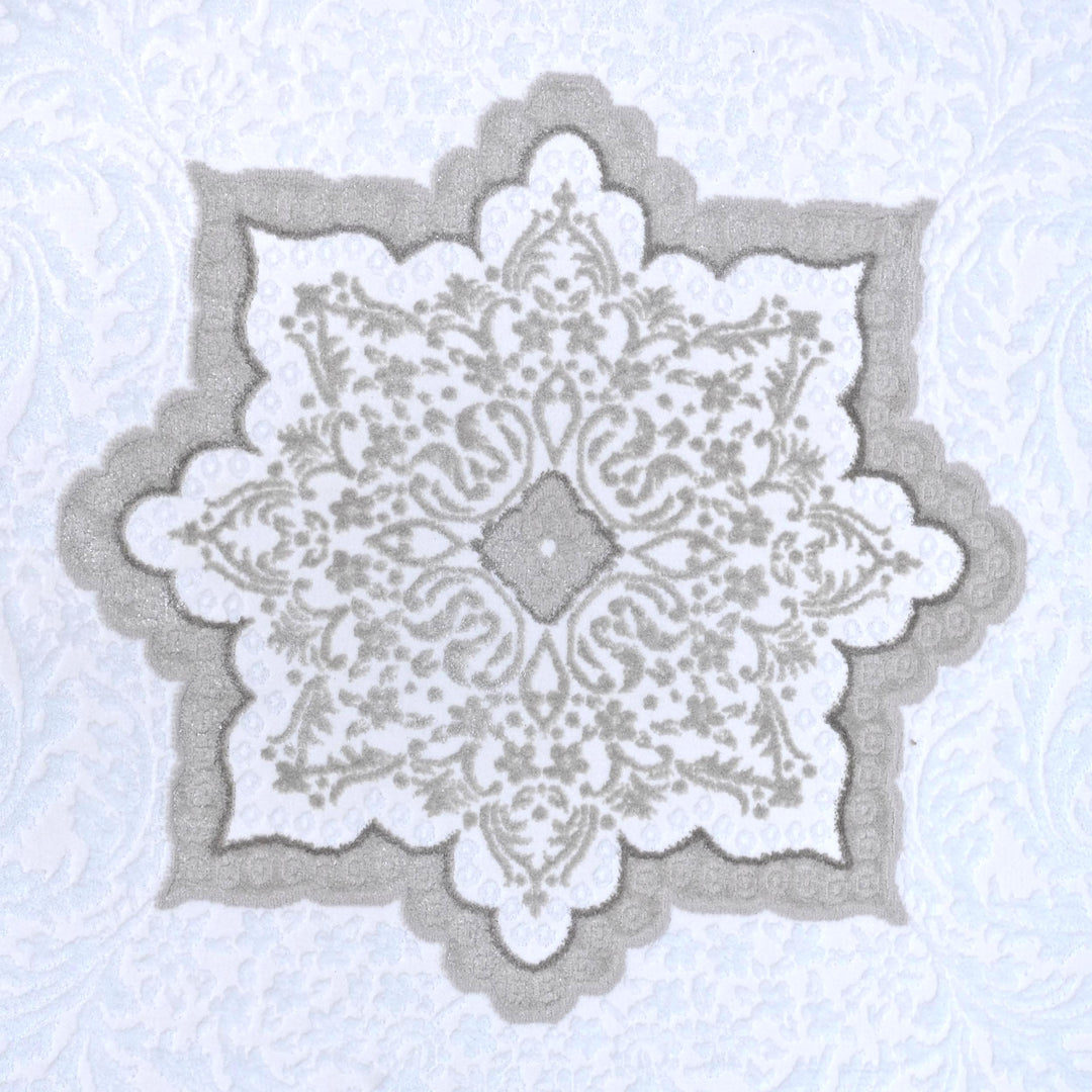 Light Grey Traditional Turkish Rug 7x10 ft