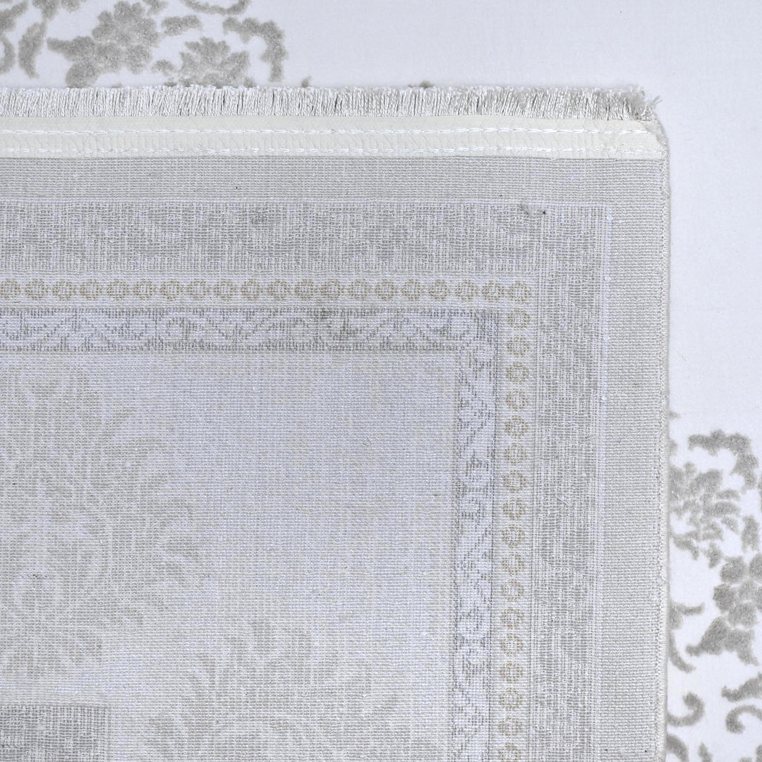 Light Grey Traditional Turkish Rug 7x10 ft