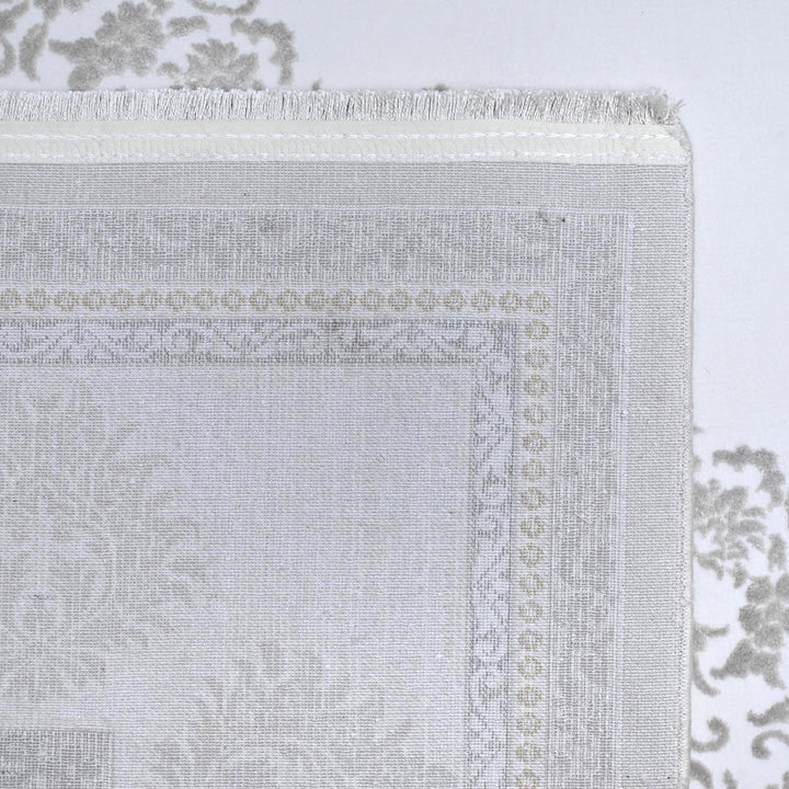 Light Grey Traditional Turkish Rug 7x10 ft