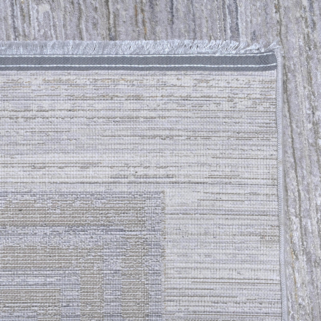 Grey Cream Turkish Rug 5X8 ft