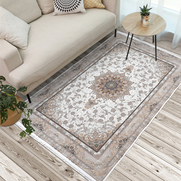 Cream Beige Persian Rug 7x10 FT