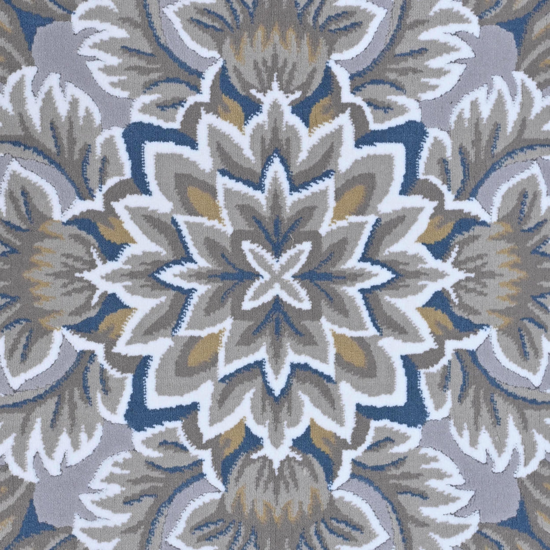 Light Grey Traditional Turkish Rug 7x10 ft