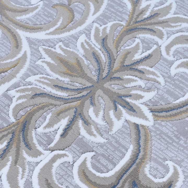 Light Grey Traditional Turkish Rug 7x10 ft