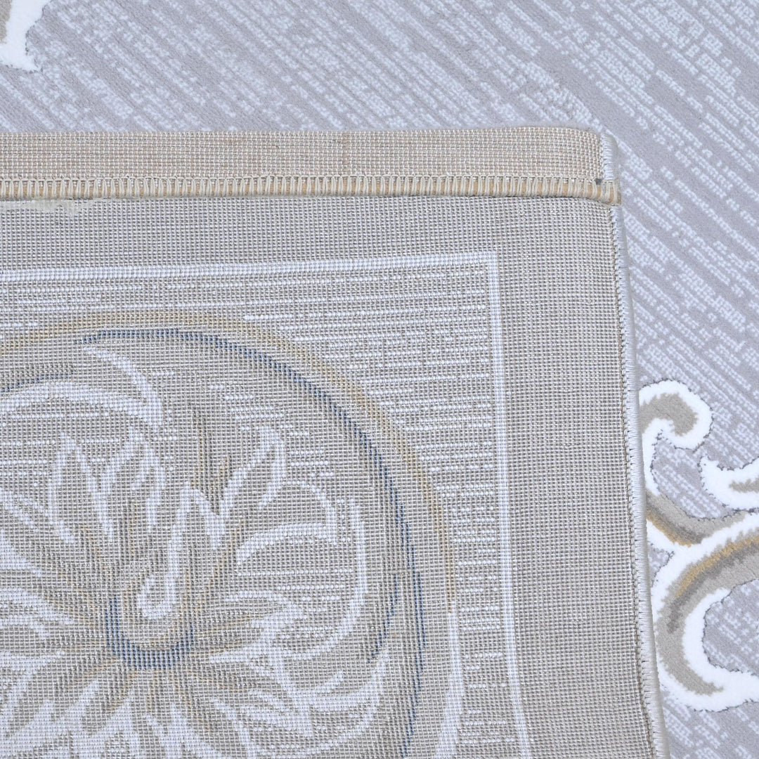 Light Grey Traditional Turkish Rug 7x10 ft