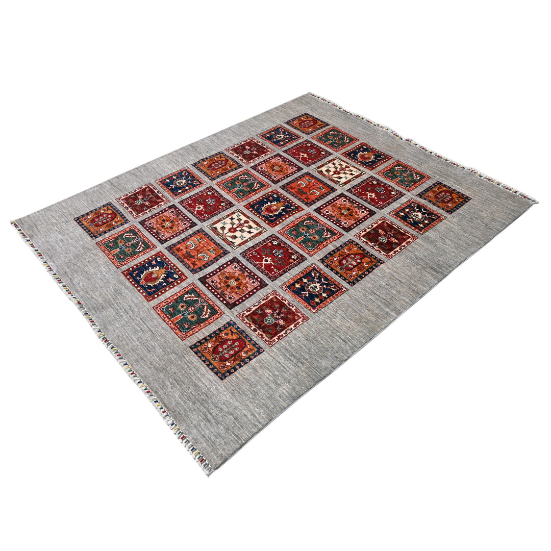 Khurjin Multi Handmade Rug 6.7X5.1 FT